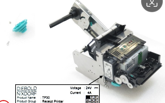 01750302835 1750302835 Diebold Nixdorf DN200 TP30 Quittung Drucker Geldautomat Diebold Nixdorf DN Teile